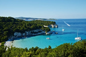 Voutoumi beach, Antipaxos, Antipaxi, Ionian Islands, Greek Islands, Greece, Europe