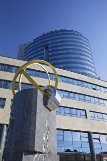 Banks Prints: VUB Bank building in City Business Centre, Bratislava, Slovakia, Europe