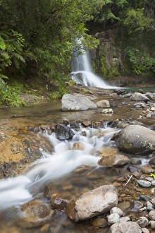 Pebble Prints: Waiau Falls on 309 Road, Coromandel Peninsula, Waikato, North Island, New Zealand, Pacific