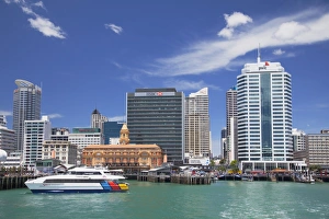 Auckland Prints: Waitemata Harbour and waterfront, Auckland, North Island, New Zealand, Pacific
