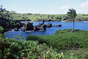 Hawaii Prints: Walanapanapa Black Sand Beach