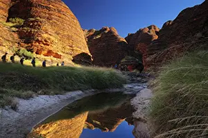 Bungle Bungle Prints: Walkers at The Domes, Bungle Bungle, Purnululu National Park, UNESCO World Heritage Site