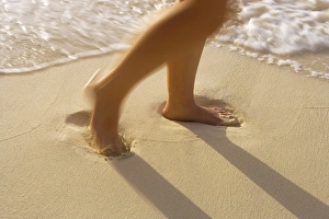 Bare Foot Prints: Walking in the sand
