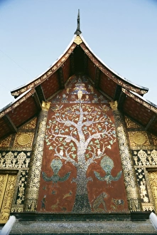 Laotian Culture Prints: Wall detail