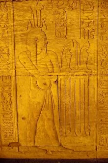 Wall detail, Temple of Kom Ombo, Kom Ombo, Egypt, North Africa, Africa