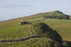The wall east to Steel Rigg and Windshields Crag, Hadrians Wall The wall east to Steel Rigg and Windshields Crag, Hadrians Wall