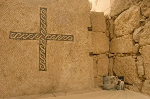 Jordan Prints: Wall mosaic and photo of Pope John Paul II