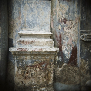 Sadness Prints: Wall detail with old paint, Havana, Cuba, West Indies, Central America