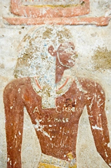 Images Dated 10th September 2005: Detail of wall painting from Egyptian temple salvaged from Nubian land flooded by Lake Nasser
