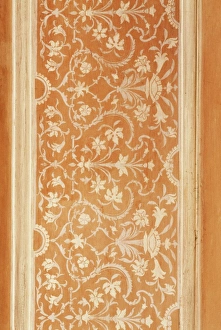 City Palace Prints: Detail of wall painting in one of the palace courtyards