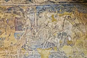 Wall paintings in the Qusayr Amra (Quseir Amra) bathhouse, UNESCO World Heritage Site