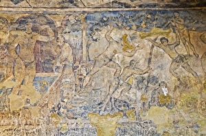 Images Dated 5th March 2008: Wall paintings in the Qusayr Amra (Quseir Amra) bathhouse, UNESCO World Heritage Site