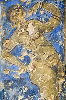 Wall paintings in the Qusayr Amra (Quseir Amra) bathhouse, UNESCO World Heritage Site