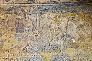 Quseir Amra Prints: Wall paintings in the Qusayr Amra (Quseir Amra) bathhouse, UNESCO World Heritage Site