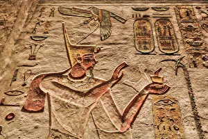 Relief Prints: Wall Relief of Egyptian Pharaoh