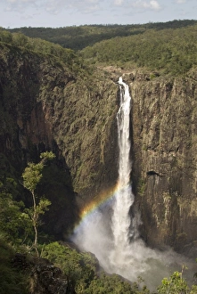 Queens Land Prints: Wallaman Falls 268m drop, the tallest in Australia, Ingham, Queensland