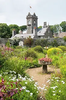 Residence Prints: The walled garden with the house in the background