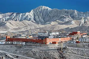 Fortified Wall Prints: The walled village of Lo Manthang, Kingdom of Mustang, Himalayas, Nepal, Asia