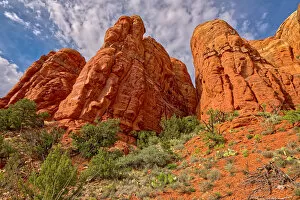 Sandstone Gallery: The walls of Cathedral Rock taken by going off the HiLine Trail and hiking up to