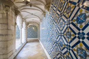 Ceramic Prints: Walls covered in beautuful Azelejo tiles on display at The National Azulejo Museum in Lisbon