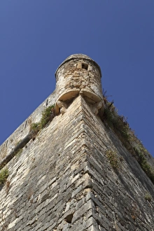 Corner Prints: The walls and a guard turret in the medieval Fortezza