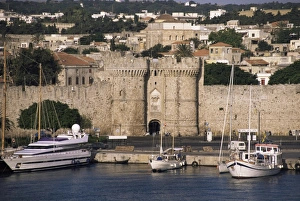 Walls of old town from harbour