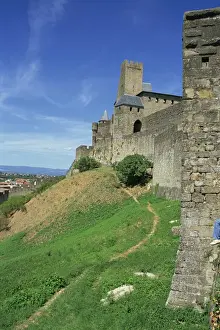 Carcassonne Prints: The walls and towers of the town of Carcassonne, UNESCO World Heritage Site