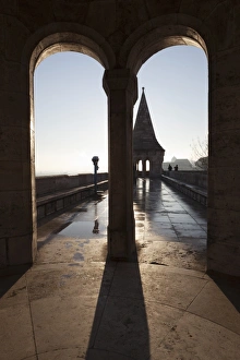 Walls and turret of Fishermens Bastion (Halaszbastya), Buda, Budapest, Hungary, Europe