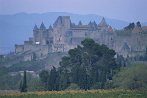 Town Wall Prints: The walls and turrets of the old town of Carcassonne, UNESCO World Heritage Site