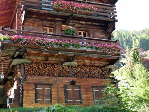 Balcony Prints: The Walser village of Grimentz, Valais, Swiss Alps, Switzerland, Europe