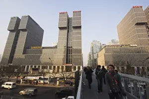Guomao Prints: Wanda Plaza department store buildings in the Central Business District business district