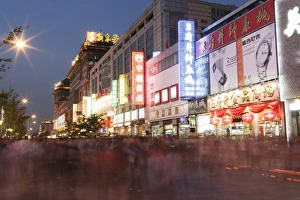 Wangfujing Dajie shopping district, Beijing, China, Asia