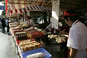 Wangfujing Snack Road, Wangfujing Dajie shopping district, Beijing, China, Asia