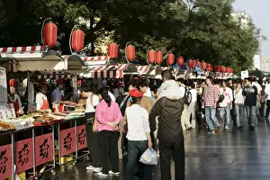 Wangfujing Snack Road, Wangfujing Dajie shopping district, Beijing, China, Asia