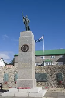 Images Dated 3rd March 2009: War memorial for Falklands War with Argentina, Port Stanley, Falkland Islands