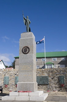 Images Dated 3rd March 2009: War memorial for Falklands War with Argentina, Port Stanley, Falkland Islands