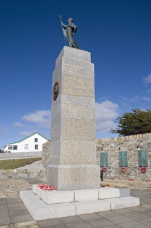 Images Dated 3rd March 2009: War memorial for Falklands War with Argentina, Port Stanley, Falkland Islands