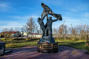 National Prints: War monument commemorates the contributions of workers in Naryan-Mar