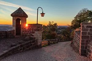 Street Lamps Prints: Wartburg Castle near Eisenach, Thuringian Forest, Thuringia, Germany, Europe