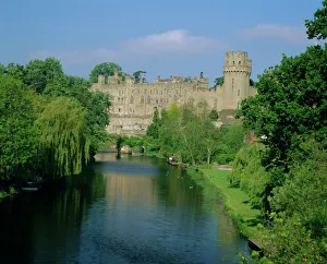 River Bank Prints: Warwick Castle, Warwick, Warwickshire, England, UK, Europe