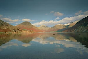 Cumbria Gallery: Wasdale Head and Great Gable reflected in Wastwater, Lake District National Park
