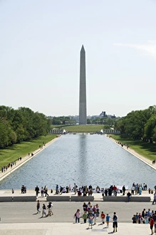 Images Dated 4th January 2000: Washington Monument from the Lincoln Memorial, Washington D
