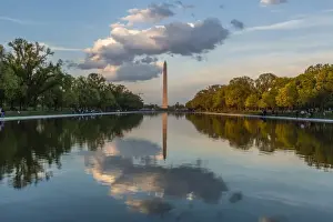 Obelisk Prints: The Washington Monument with reflection as seen from the Lincoln Memorial