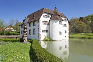 Black Forest Prints: Wasserschloss Inzlingen water castle, Markgraefler Land, Black Forest, Baden- Wurttemberg