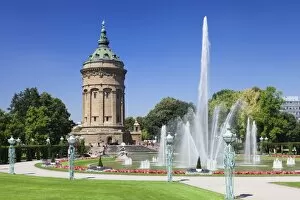 Images Dated 17th August 2011: Wasserturm (Water Tower), Mannheim, Baden Wurttemberg, Germany, Europe