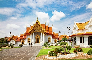 Bangkok Prints: Wat Benchamabopit (The Marble Temple), Bangkok, Thailand