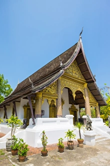 Laos Prints: Wat Choumkhong Buddhist temple, Luang Prabang, Louangphabang Province, Laos, Indochina