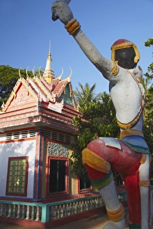 Kampong Cham Prints: Wat Han Chey, Kampong Cham, Cambodia, Indochina, Southeast Asia, Asia