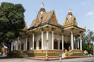 Sihanoukville Prints: Wat Krom (Intra Ngean Pagoda), Sihanoukville, Cambodia, Indochina, Southeast Asia, Asia