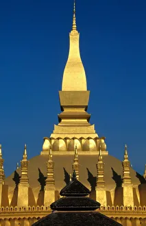 Laos Prints: Wat That Luang, Vientiane, Laos, Indochina, Southeast Asia, Asia